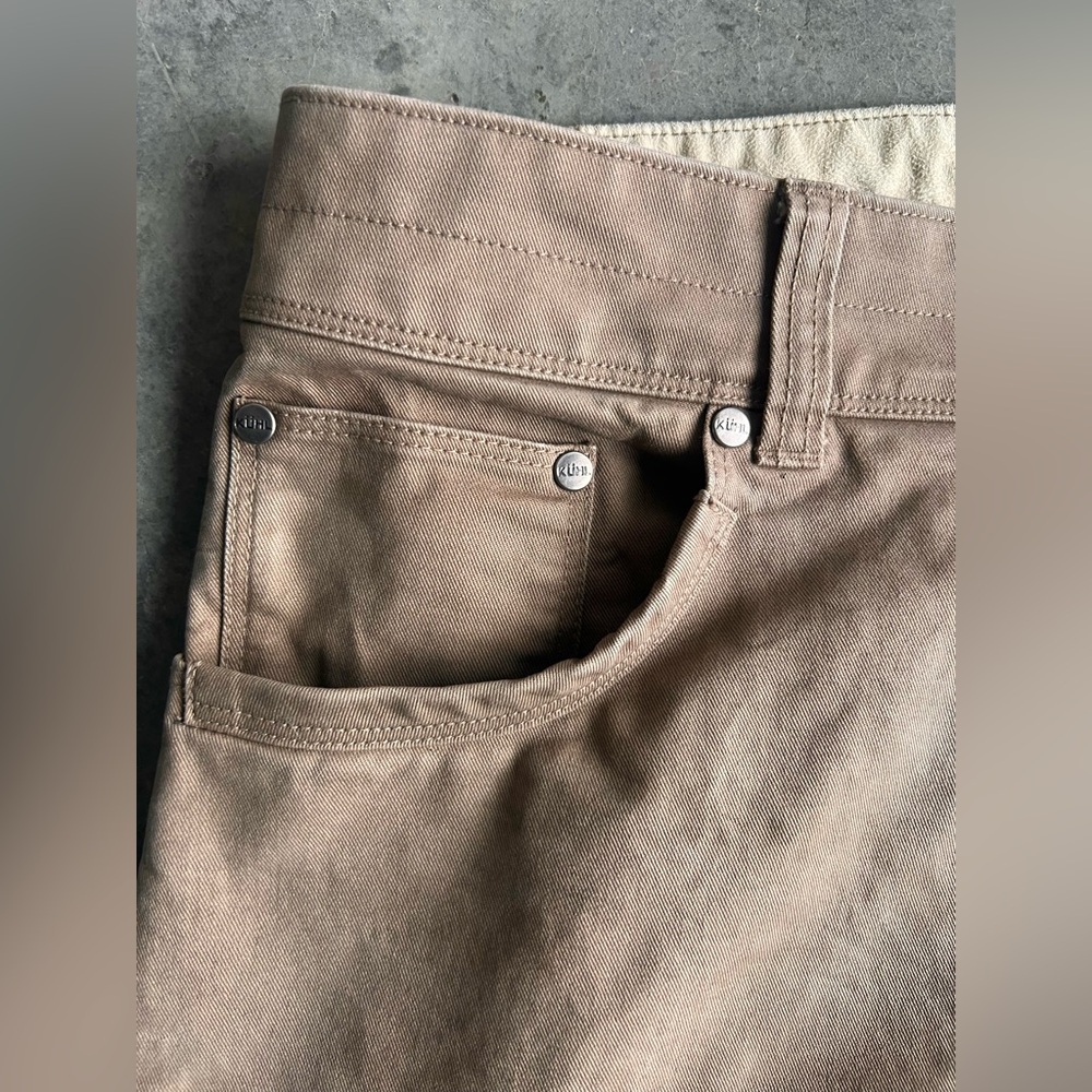 KÜHL tan RYDR vintage patina dye pants men’s 34x30 - Picture 12 of 14
